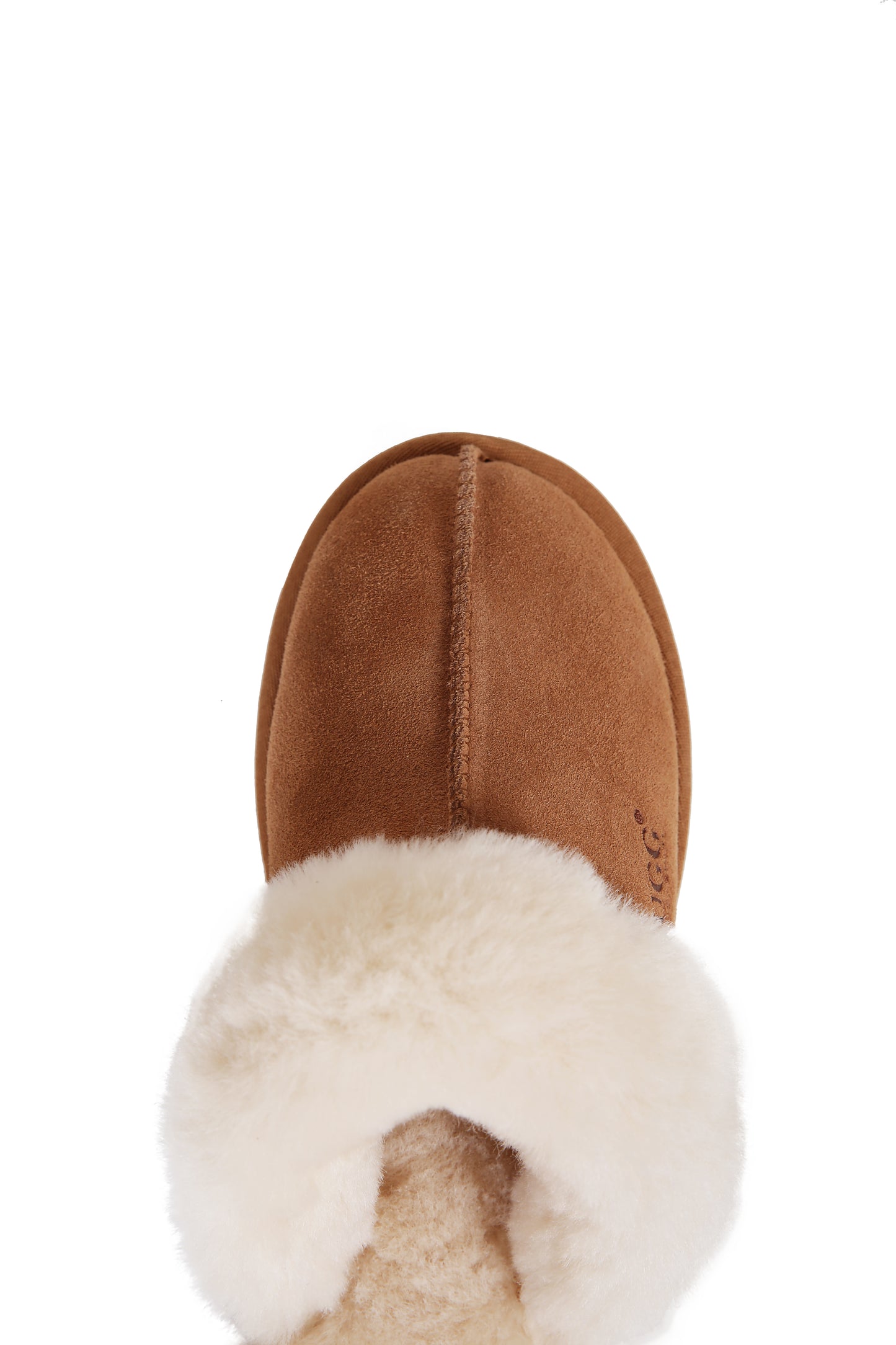 ES5835 UGG Slippers Cow Suede with Sheepskin Wool Scuff Muffin
