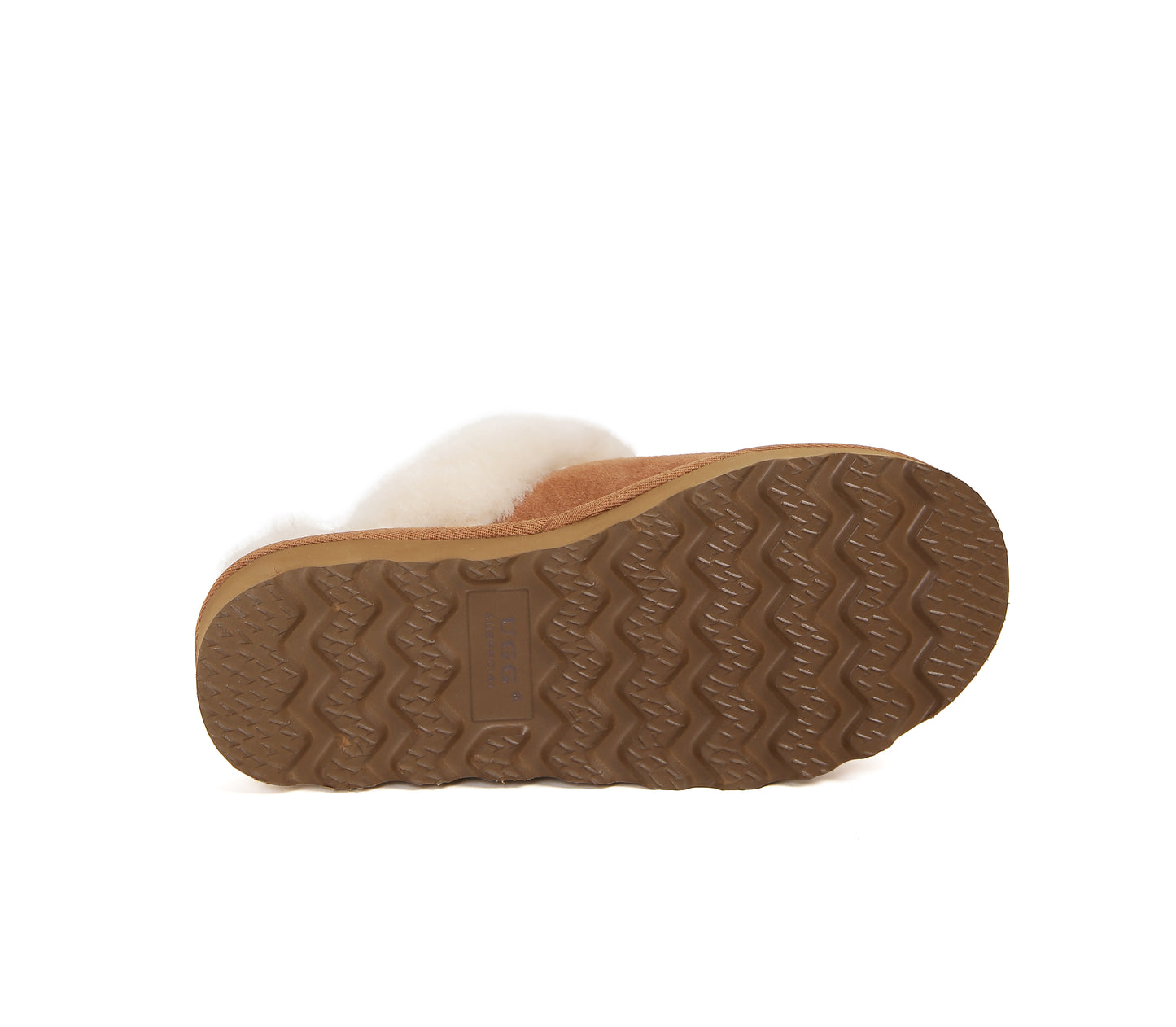 ES5835 UGG Slippers Cow Suede with Sheepskin Wool Scuff Muffin