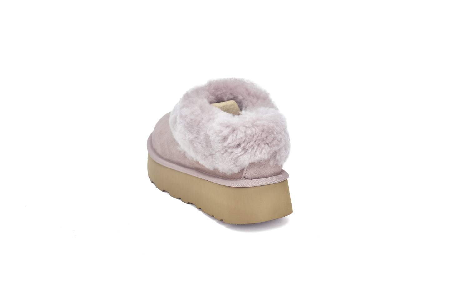 ES5839 UGG Slippers Whole Shearling Sheepskin Wool Ankle Homey Platform